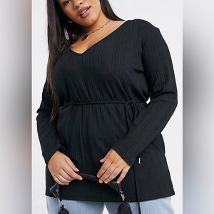 NWT•River Island Plus Black Tunic- size:16